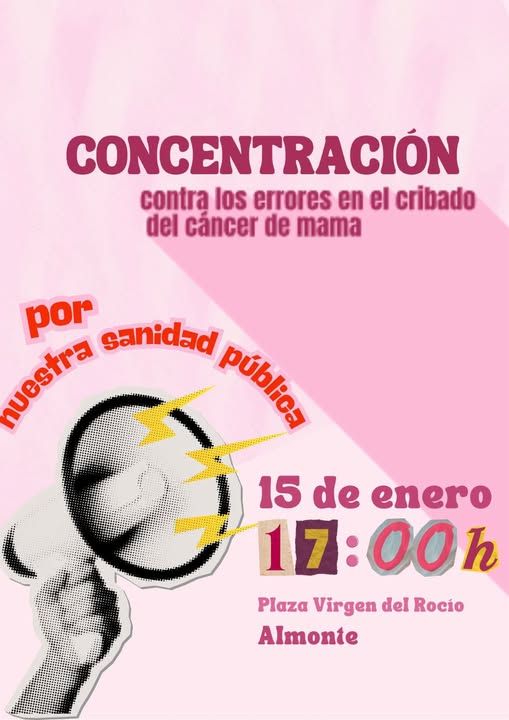 アルモンテ市のPSOEは、乳がん検診における委員会の失敗と怠慢に対して結集するよう国民に呼びかけている